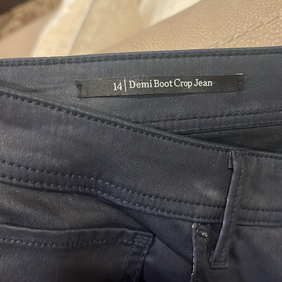 NWT Talbots size 14 dark pewter Demi Boot Crop Jeans - Picture 3 of 11